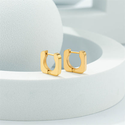 Female ins style golden square ear decoration small gift
